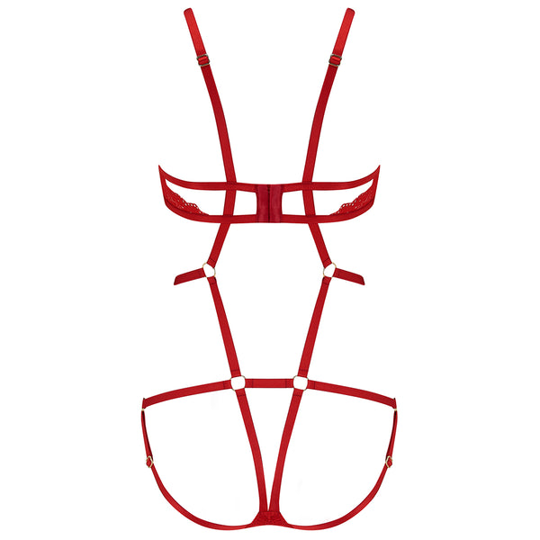 Multifractal Strappy Matrix Bodysuit