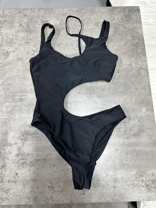 Black Cut Out Swimsuit - Size S