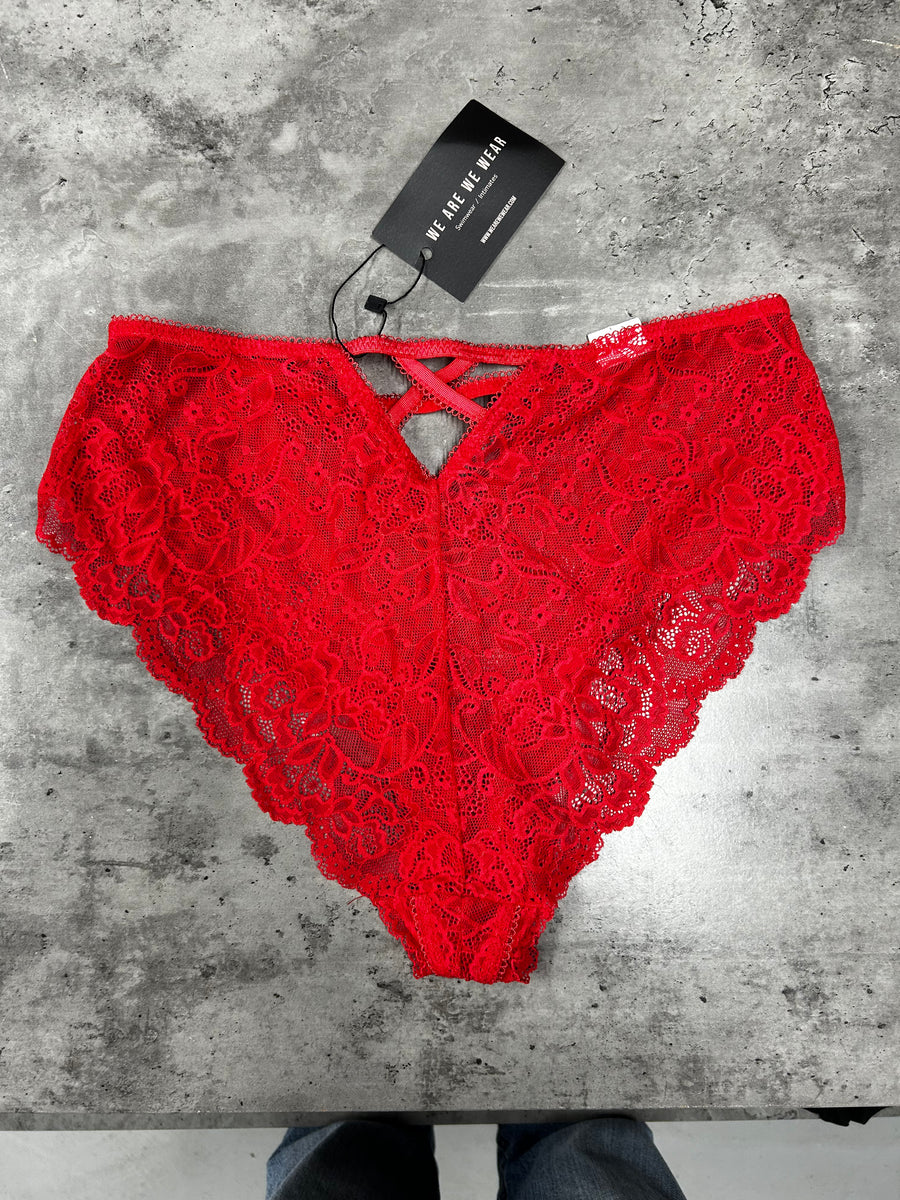 Lace Red Pant - SIZE S