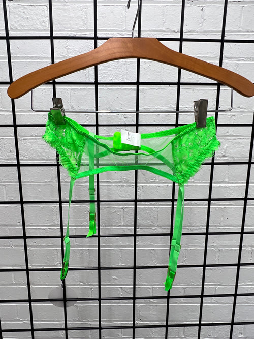 Neon Green Strappy Suspender - SIZE S