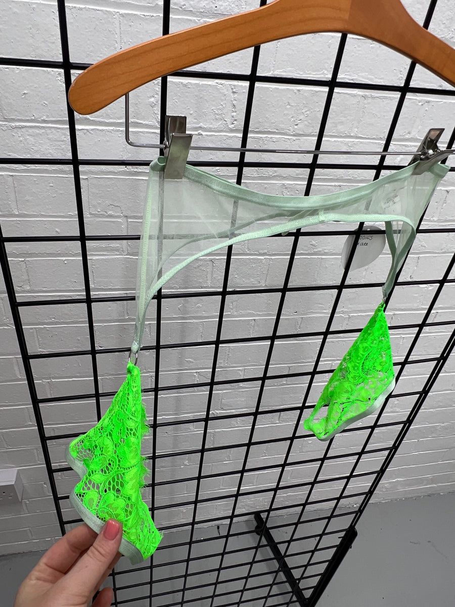 Neon Lace Suspender - SIZE S