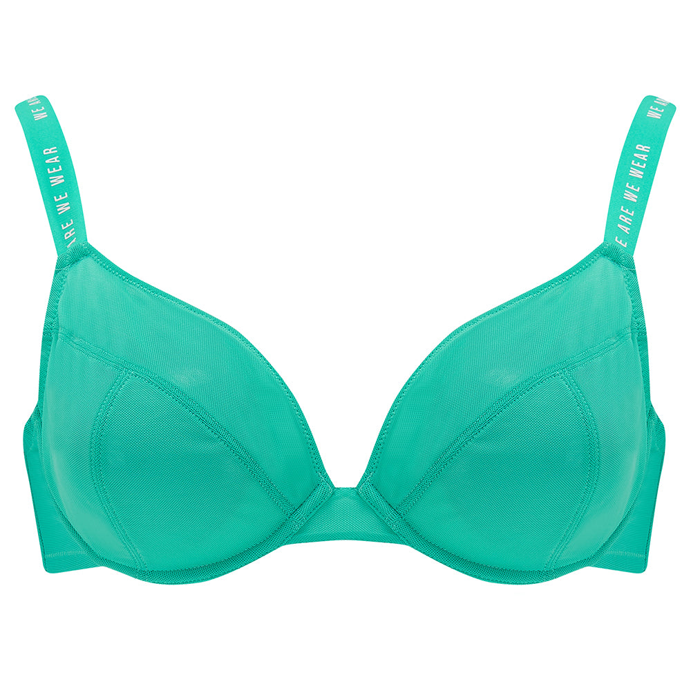 Eco Danni Recycled Mesh Plunge Underwire Bra - WE ARE WE WEAR