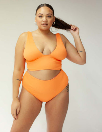 Reversible Tia High Apex Plunge Bikini Top